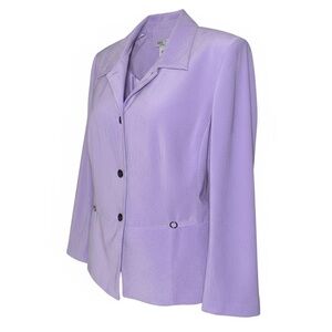 Vintage Lady Dorby Lavender Faux Suede Blazer Jacket